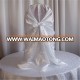 universal white satin chair cover